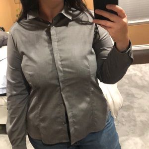 St. John NWT grey button up